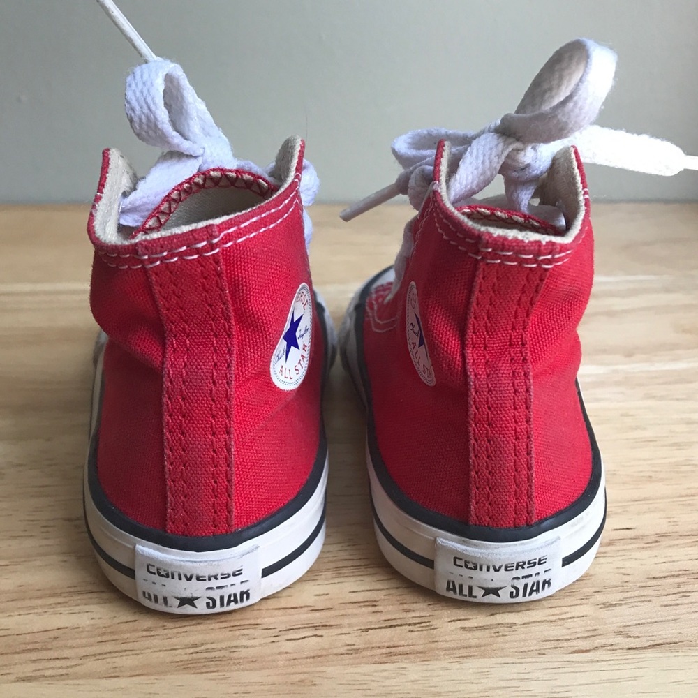 Converse All-Star Chuck Taylor High-Tops Red Size: US Toddler 4.0 EUR 20 CM 11.5 - Picture 5 of 14